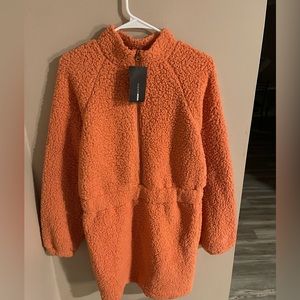 Fashion Nova orange sweater dress